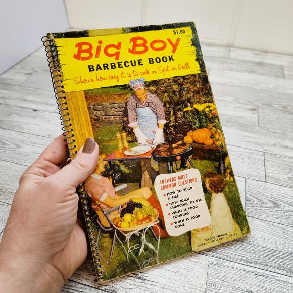 Big Boy Barbecue Book Vtg 1960 Shows How Easy To Cook on a Spit & Grill Cookbook - Picture 1 of 16